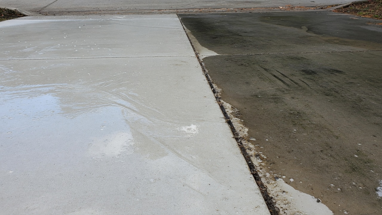 Sample photo for a pressure-washing homepage